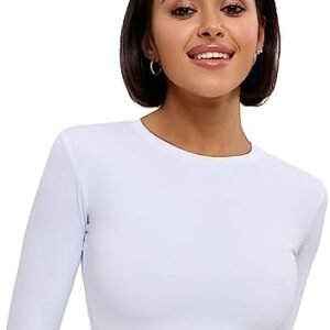 Bona Fide Compression Shirts for Women – Long/Short Sleeve Women’s Workout Crop Top - Designed for Gym, Workout and Running