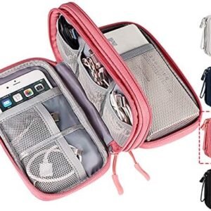 Electronic Organizer Travel USB Cable Accessories Bag/Case,Waterproof for Power Bank,Charging Cords,Chargers,Mouse ,Earphones Flash Drive