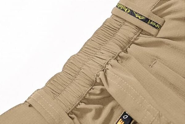 TBMPOY Men's Hiking Pants with Belt Outdoor Quick-Dry Lightweight Waterproof Fishing Mountain Pants 5 Zipper Pockets - Image 3